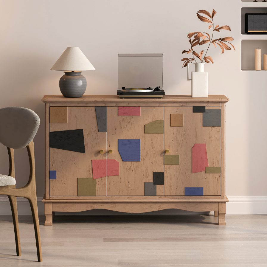 Urban Mosaic 3-Door Cabinet